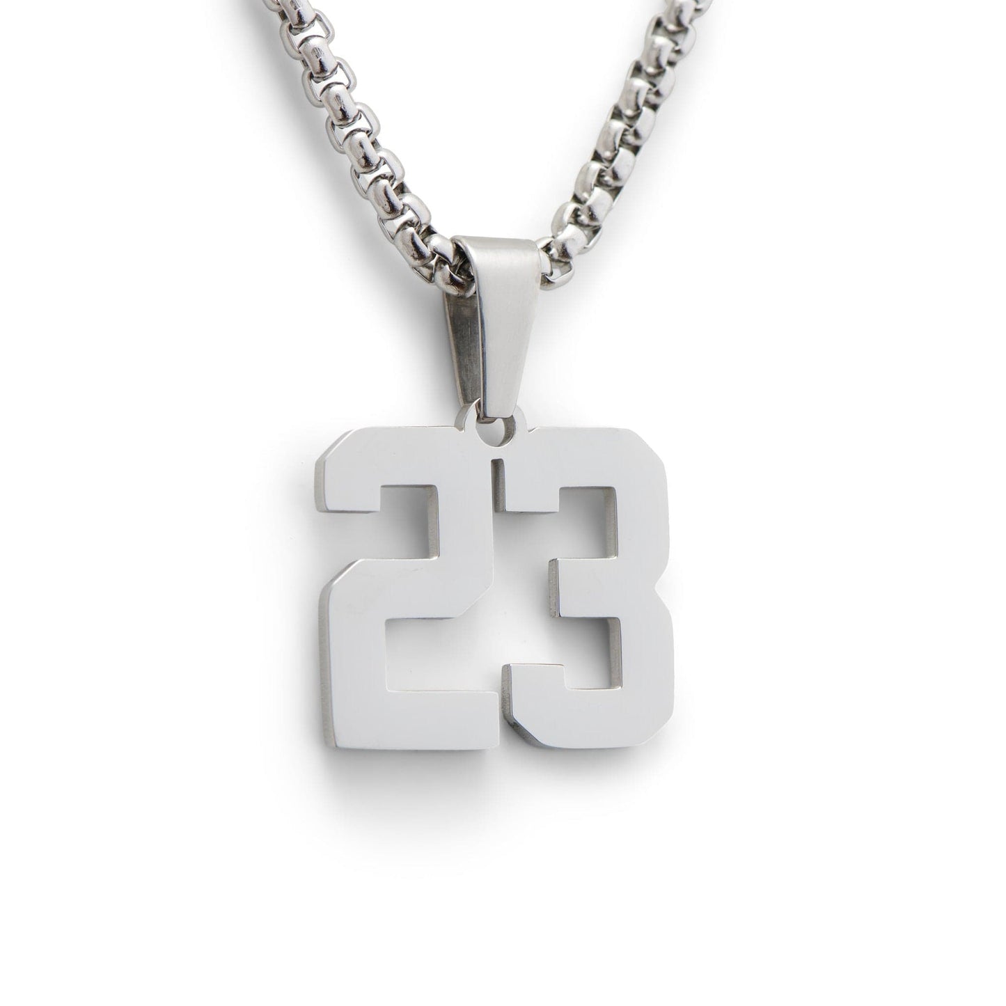 STAINLESS STEEL NUMBER PENDANT