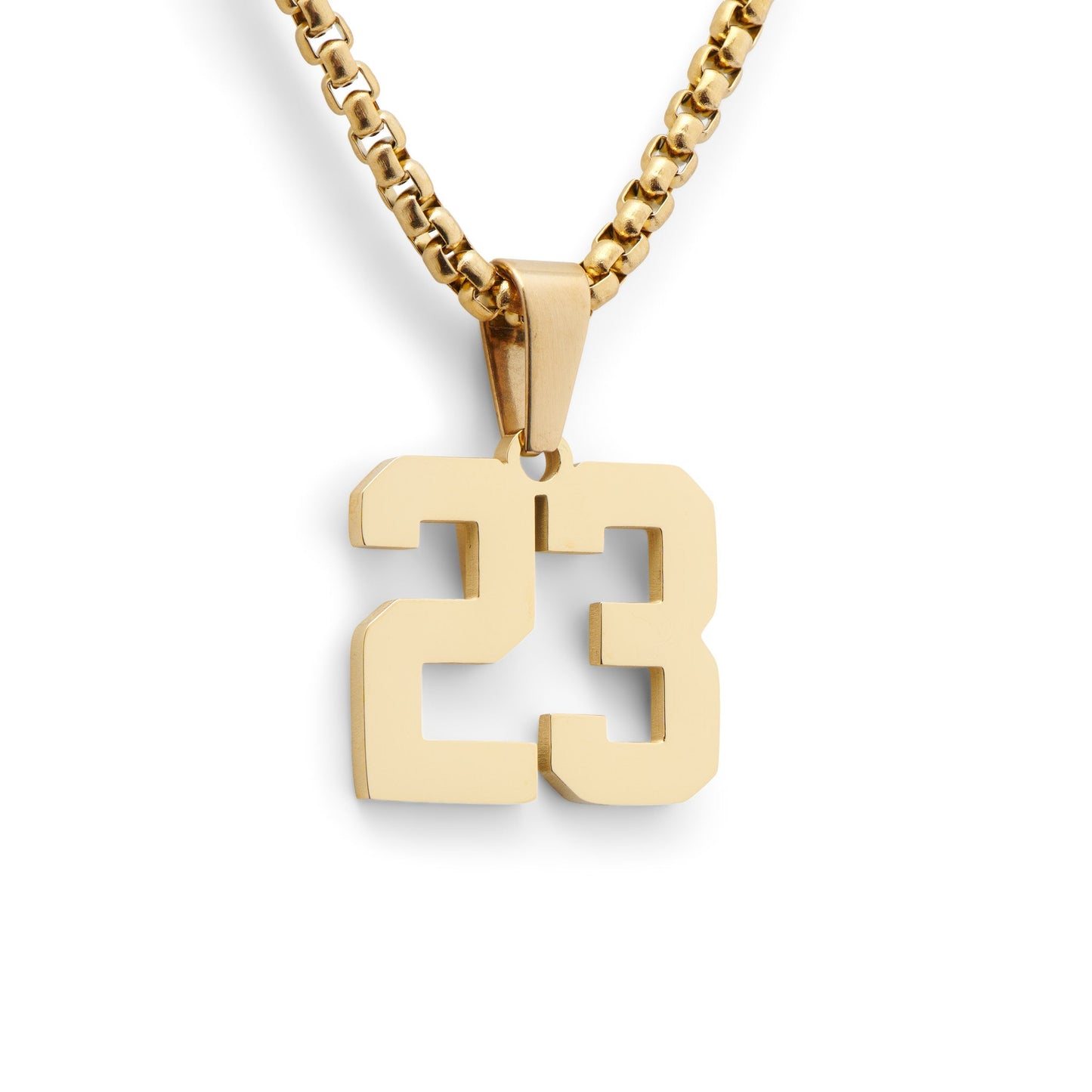 STAINLESS STEEL NUMBER PENDANT