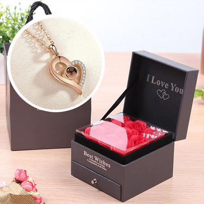Love Projection Heart Necklace (I Love You In 100 Languages)