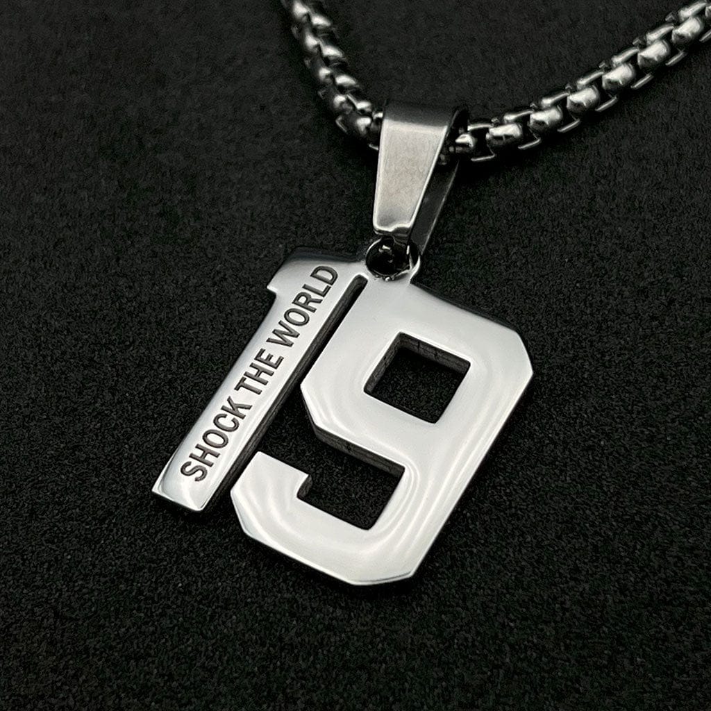 STAINLESS STEEL NUMBER PENDANT