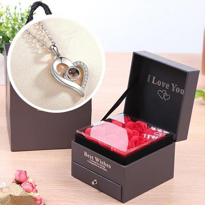 Love Projection Heart Necklace (I Love You In 100 Languages)