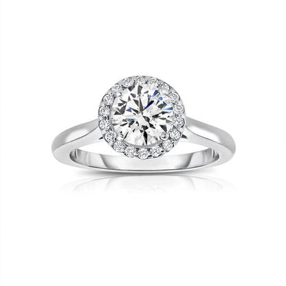 Twine Personalized Halo Engagement Ring Stack